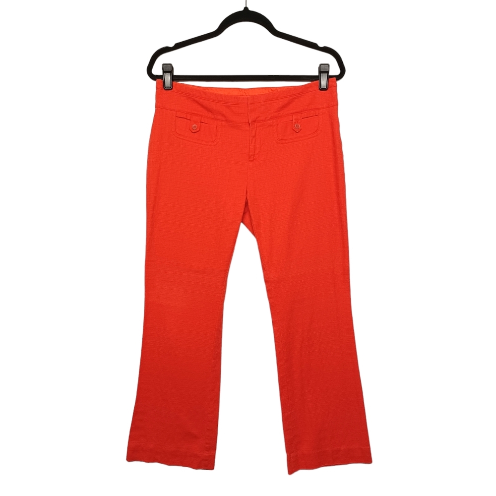 ANTHROPOLOGIE CARTONNIER Charlie Crop Flare Orange Pants 8 (Medium)